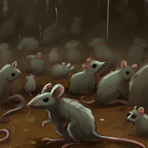 תמונה של נגיעות עכברים גדולים המדגישה את גודל הבעיה.